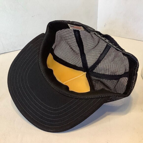 Vintage Stanley Tools Mesh Snapback Trucker Hat The Winner Tag White/Black - Picture 7 of 8
